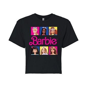 Juniors' Barbie® Doll Portraits Cropped Tee