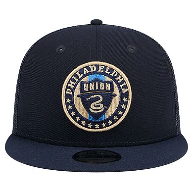 Youth New Era Navy Philadelphia Union Evergreen Trucker 9FIFTY Snapback Hat