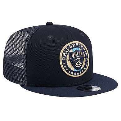 Youth New Era Navy Philadelphia Union Evergreen Trucker 9FIFTY Snapback Hat
