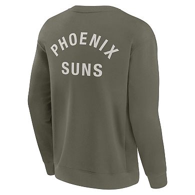 Unisex Fanatics Signature Olive Phoenix Suns Super Soft Pullover Crew Sweatshirt