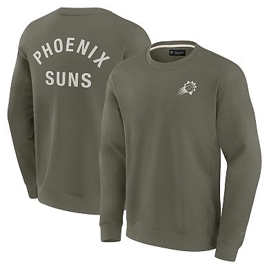 Unisex Fanatics Signature Olive Phoenix Suns Super Soft Pullover Crew Sweatshirt