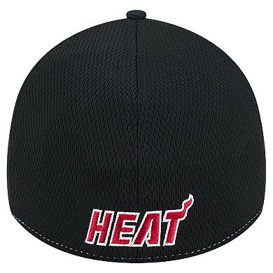 Men's New Era Heather Gray/Black Miami Heat Two-Tone 39THIRTY Flex Hat
