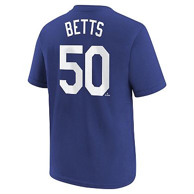 Youth Nike Mookie Betts Royal Los Angeles Dodgers Home Player Name & Number T-Shirt