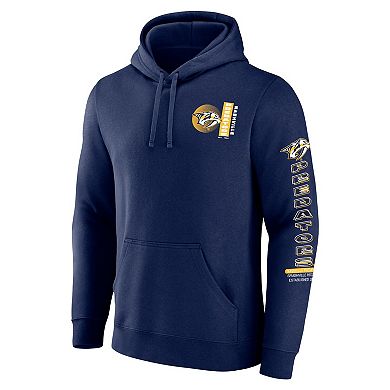 Men's Fanatics Branded Navy Nashville Predators Revolution Pullover Hoodie