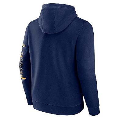 Men's Fanatics Branded Navy Nashville Predators Revolution Pullover Hoodie