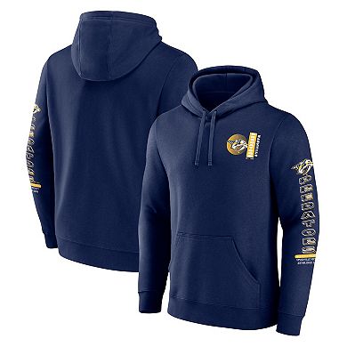 Men's Fanatics Branded Navy Nashville Predators Revolution Pullover Hoodie