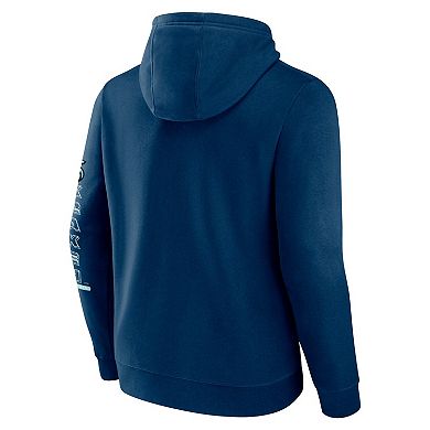 Men's Fanatics Branded Deep Sea Blue Seattle Kraken Revolution Pullover Hoodie