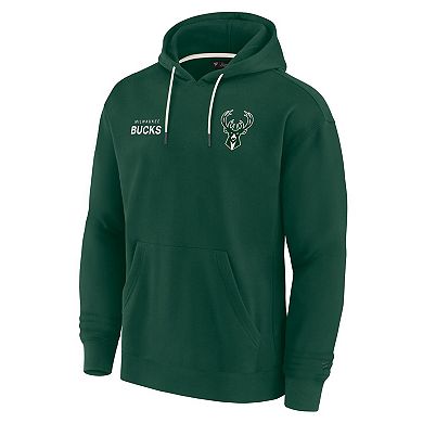 Unisex Fanatics Hunter Green Milwaukee Bucks Elements Super Soft Fleece Pullover Hoodie