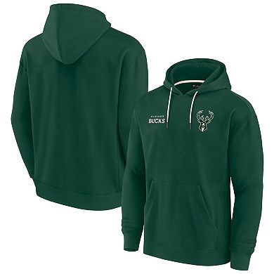 Unisex Fanatics Hunter Green Milwaukee Bucks Elements Super Soft Fleece Pullover Hoodie