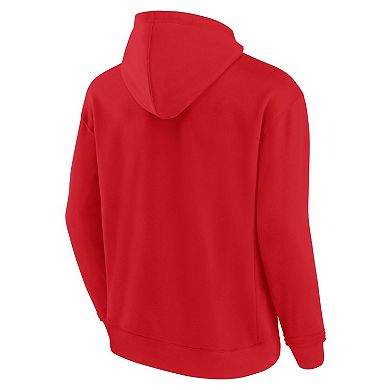 Unisex Fanatics Red Atlanta Hawks Elements Super Soft Fleece Pullover Hoodie