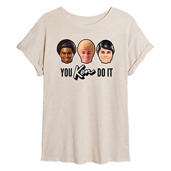 Juniors' Barbie® You Ken Do It Oversized Tee