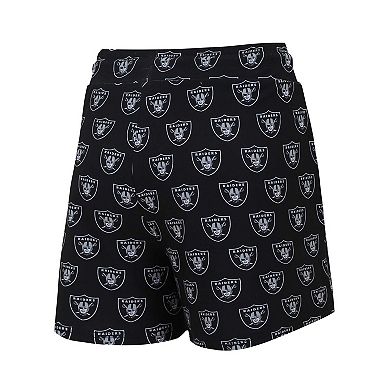 Women's Concepts Sport Las Vegas Raiders Gauge Allover Print Cropped Tank Top & Shorts Sleep Set