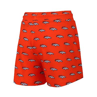Women's Concepts Sport Denver Broncos Gauge Allover Print Cropped Tank Top & Shorts Sleep Set