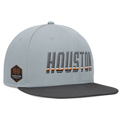 Men's Fanatics Branded Gray Houston Dynamo FC Smoke Snapback Hat