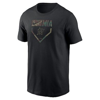 Men's Nike Black Miami Marlins Camo T-Shirt