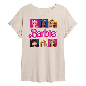 Juniors' Barbie® Doll Portraits Oversized Tee