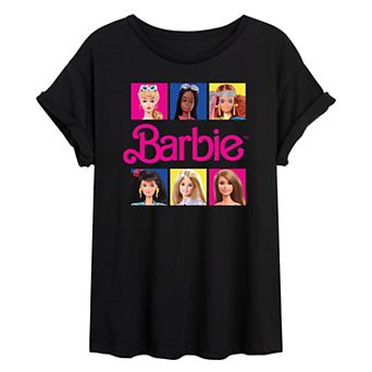 Juniors' Barbie® Doll Portraits Oversized Tee