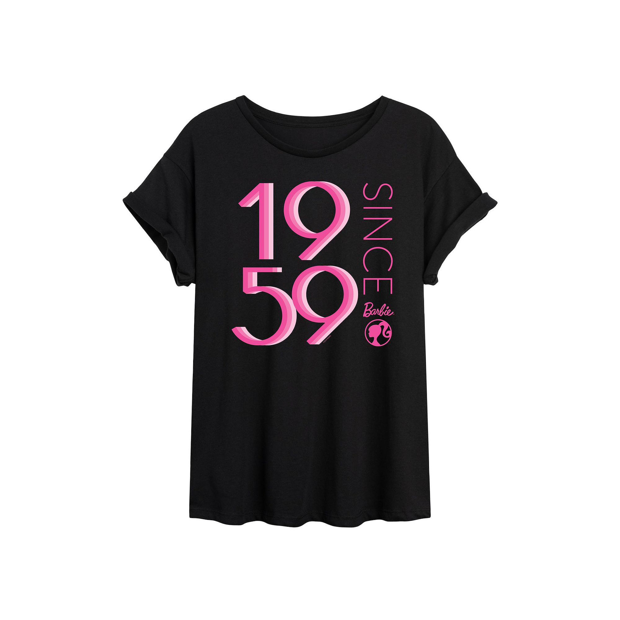 Juniors Barbie® Since 1959 Oversized Tee, Girls, Size: Small, Black