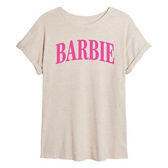 Juniors' Barbie® Evolution of Barbie Oversized Tee