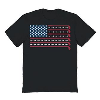 Men's COLAB89 by Threadless Golf American Flag T-shirt Father's Day Graphic Tee