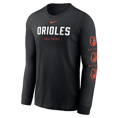 Men's Nike Black Baltimore Orioles Repeater Long Sleeve T-Shirt