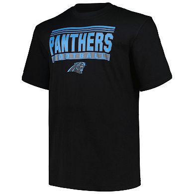 Men's Fanatics Black Carolina Panthers Big & Tall Pop T-Shirt