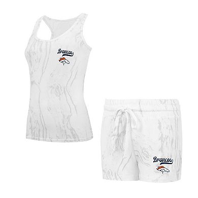 Women's Concepts Sport Denver Broncos Quartz Hacci Knit Tank Top & Shorts Sleep Set