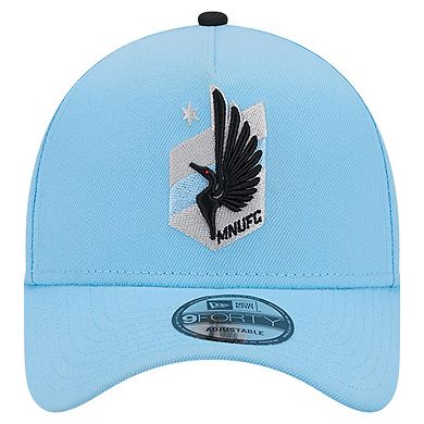 Men's New Era Light Blue Minnesota United FC 2024 Kick Off Collection 9FORTY A-Frame Adjustable Hat
