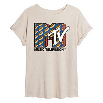 Juniors' MTV Hot Dog Oversized Tee