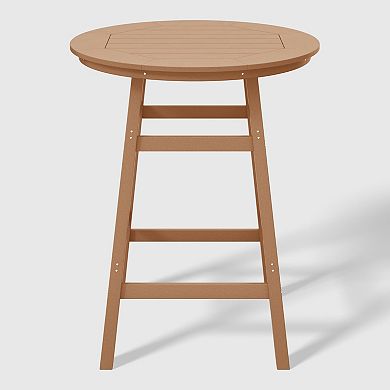 Westintrends 35" Round Hdpe Outdoor/patio Bar Table