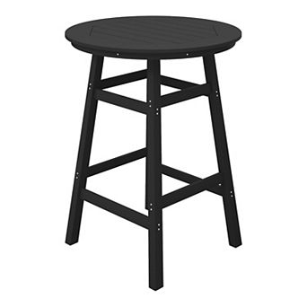 Westintrends 35" Round Hdpe Outdoor/patio Bar Table