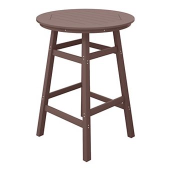 Westintrends 35" Round Hdpe Outdoor/patio Bar Table