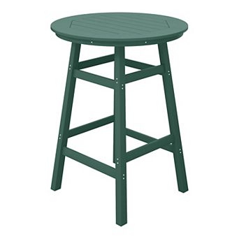 Westintrends 35" Round Hdpe Outdoor/patio Bar Table