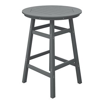 Westintrends 35" Round Hdpe Outdoor/patio Bar Table