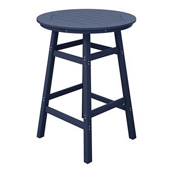 Westintrends 35" Round Hdpe Outdoor/patio Bar Table