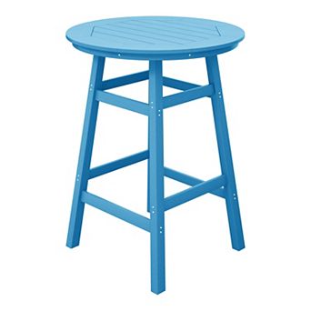 Westintrends 35" Round Hdpe Outdoor/patio Bar Table