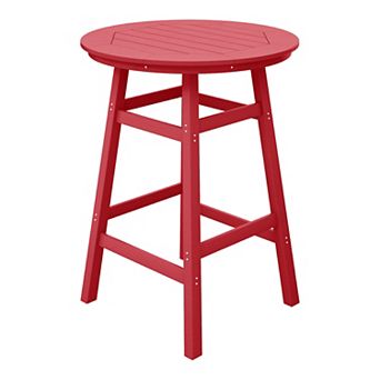 Westintrends 35" Round Hdpe Outdoor/patio Bar Table