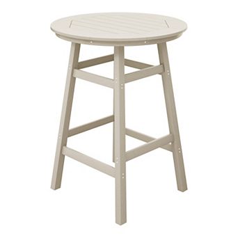 Westintrends 35" Round Hdpe Outdoor/patio Bar Table