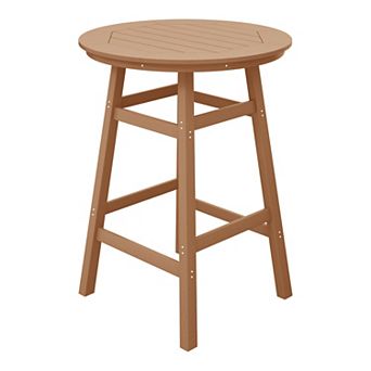 Westintrends 35" Round Hdpe Outdoor/patio Bar Table
