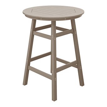Westintrends 35" Round Hdpe Outdoor/patio Bar Table