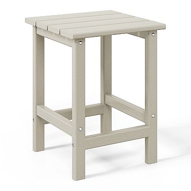 Westintrends 14" Square Outdoor Side Table For Adirondack Chair