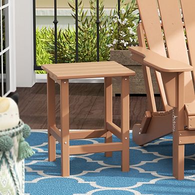 Westintrends 14" Square Outdoor Side Table For Adirondack Chair