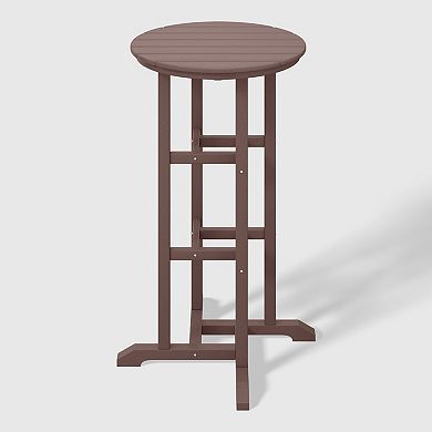 Westintrends 24" Round Outdoor/patio Bar Bistro Table
