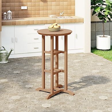 Westintrends 24" Round Outdoor/patio Bar Bistro Table