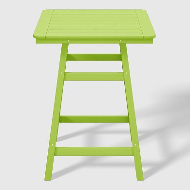 Westintrends 30" Square Outdoor/patio Counter Bistro Table With Umbrella Hole