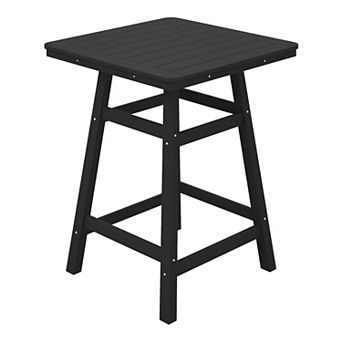 Westintrends 30" Square Outdoor/patio Counter Bistro Table With Umbrella Hole