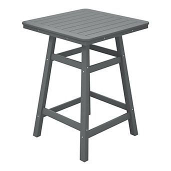 Westintrends 30" Square Outdoor/patio Counter Bistro Table With Umbrella Hole