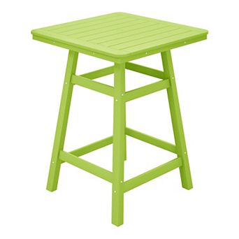 Westintrends 30" Square Outdoor/patio Counter Bistro Table With Umbrella Hole