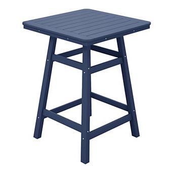 Westintrends 30" Square Outdoor/patio Counter Bistro Table With Umbrella Hole