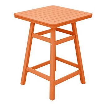 Westintrends 30" Square Outdoor/patio Counter Bistro Table With Umbrella Hole